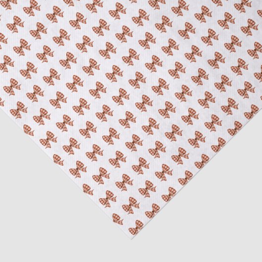 Brauner Gingham-Bogen Seidenpapier (Ausschnitt)