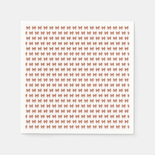 Brauner Gingham-Bogen Serviette (Vorderseite)