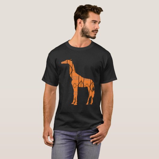 Brauner Giraffe T - Shirt (Vorne ganz)