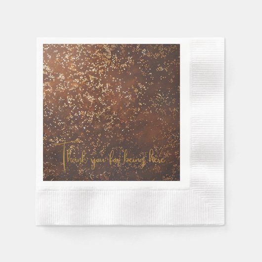 Brauner Glitter Serviette (Vorderseite)
