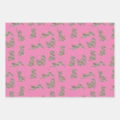 Brauner Glitzer Streifen Geschenkpapier Set (Vorderseite 2)