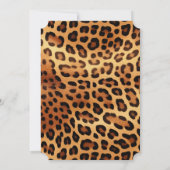 Brauner Goldener Leopard Einladung (Rückseite)