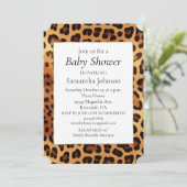 Brauner Goldener Leopard Einladung (Stehend Vorderseite)