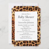 Brauner Goldener Leopard Einladung (Vorderseite)