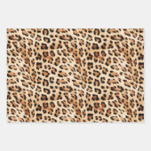 Brauner Goldener Leopard Geschenkpapier Set (Vorderseite 3)