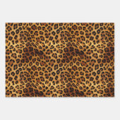 Brauner Goldener Leopard Geschenkpapier Set (Vorderseite 2)