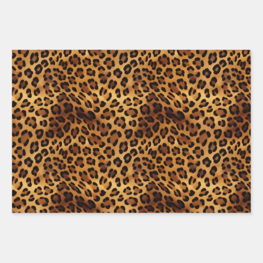 Brauner Goldener Leopard Geschenkpapier Set (Vorderseite 2)