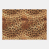 Brauner Goldener Leopard Geschenkpapier Set (Vorderseite)