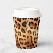 Brauner Goldener Leopard Pappbecher (Rechts)