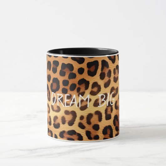 Brauner Goldener Leopard Tasse (Zentrum)