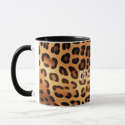 Brauner Goldener Leopard Tasse (Links)