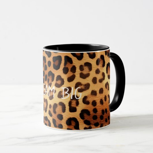 Brauner Goldener Leopard Tasse (VorderseiteRechts)