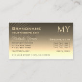 Brauner Goldgradient und Palmblättriger mit Monogr Visitenkarte (Rückseite)