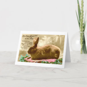 Brauner Hase Feiertagskarte