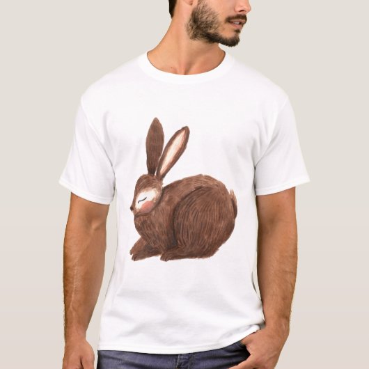 Brauner Hase T-Shirt (Vorderseite)