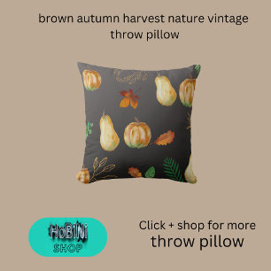 brauner Herbst Ernte Natur vintage Kissen