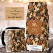 Brauner Herbstlaub Tasse