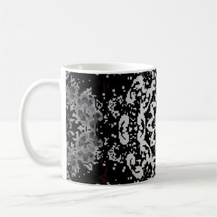 Brauner Hintergrund. Doodle-Hintergrund im Vintage Kaffeetasse