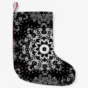 Brauner Hintergrund. Doodle-Hintergrund in Vintage Kleiner Weihnachtsstrumpf