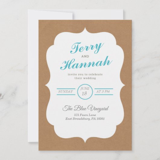 Brauner Hintergrund Einladung (Vorderseite)