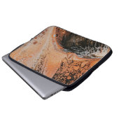 Brauner Hintergrund Laptopschutzhülle (Vorne Knopf)