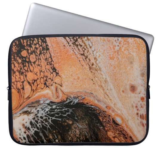 Brauner Hintergrund Laptopschutzhülle (Vorderseite)