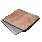 Brauner Hintergrund Laptopschutzhülle (Vorne Knopf)