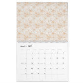 brauner Hintergrund mit Kreismuster Kalender (Mär 2027)