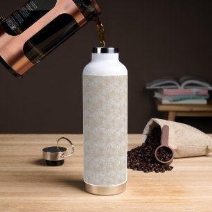 brauner Hintergrund mit Kreismuster Trinkflasche
