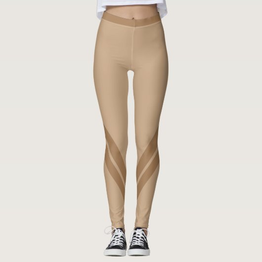 Brauner Hintern Form Leggings (Vorderseite)