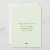 Brauner Hirsch mit Geweih Rustikales Weihnachten (Rückseite)