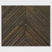 Brauner Holzrahmen Geschenkpapier (Flach)