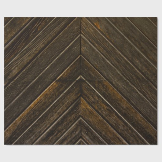 Brauner Holzrahmen Geschenkpapier (Flach)