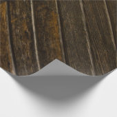 Brauner Holzrahmen Geschenkpapier (Ecke)