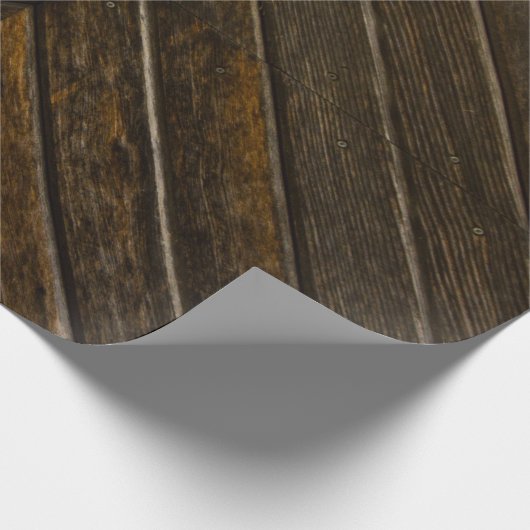 Brauner Holzrahmen Geschenkpapier (Ecke)