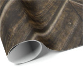 Brauner Holzrahmen Geschenkpapier (Rolleneckpunkt)