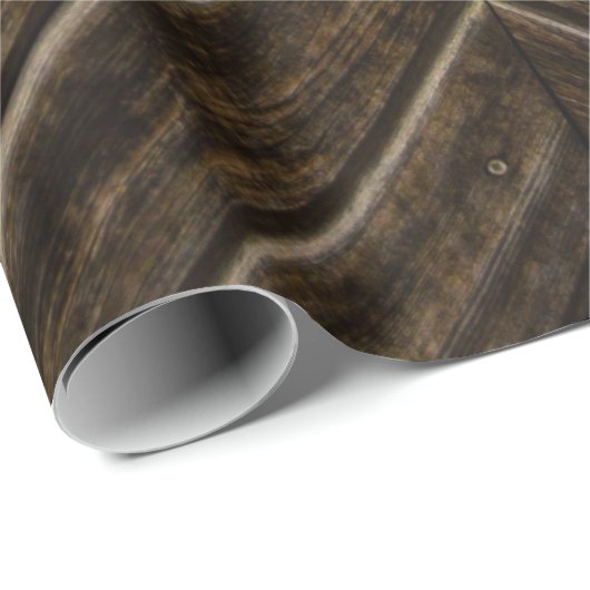 Brauner Holzrahmen Geschenkpapier (Rolleneckpunkt)