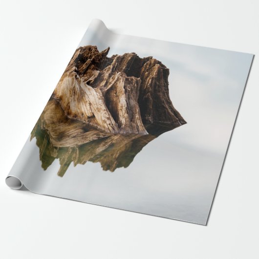BRAUNER HOLZRAHMEN GESCHENKPAPIER (Ungerollt)