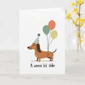 Brauner-Hund-Geburtstagskarte Karte (Gelbe Blume)