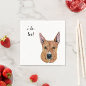 Brauner Hund Individuelle Cocktail Serviette (Beispiel)