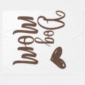 Brauner Hund Mama 60x80 Fleece Blanket (Vorderseite (Horizontal))