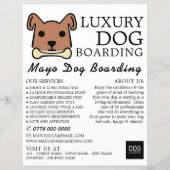 Brauner Hund mit Knochen, Boarding des Hundes, Wer Flyer (Vorne)