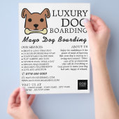 Brauner Hund mit Knochen, Boarding des Hundes, Wer Flyer (Hand)