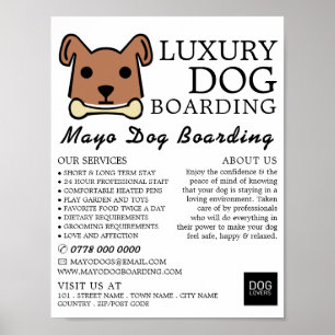 Brauner Hund mit Knochen, Boarding des Hundes, Wer Poster