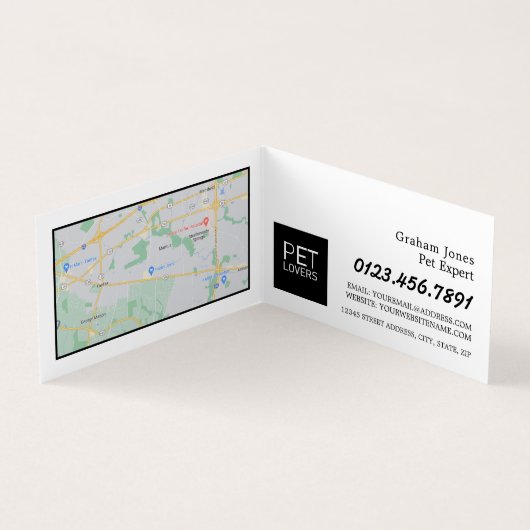 Brauner Hund mit Knochen, Hunde Boarding im Detail Visitenkarten (Innenseite)