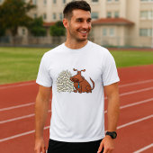 Brauner Hund mit Knochen Niedlich T-Shirt