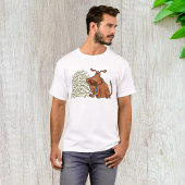 Brauner Hund mit Knochen Niedlich T-Shirt