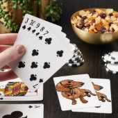 Brauner Hund Spielkarten (In Situ)