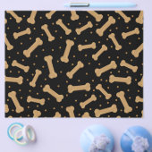 Brauner Hundeknochen mit schwarzem Buchscrapbook Flyer (Einzeln)