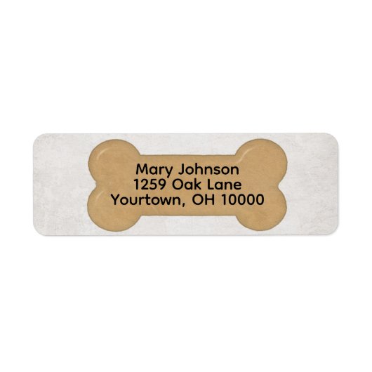 Brauner Hundeknochen mit Text (Vorne)